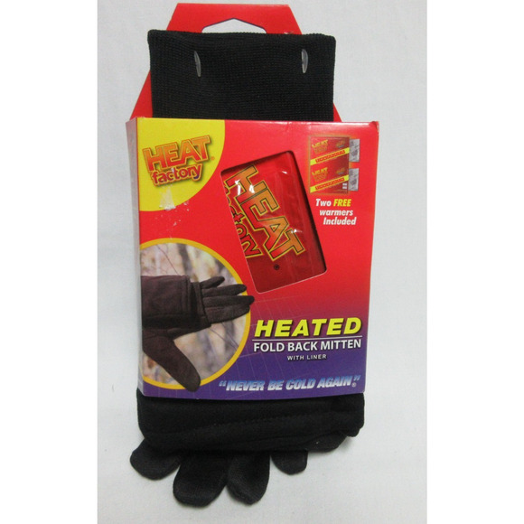 Heated Fold Back Mittens with Pocket for Hand Warmer and Liner Woman's New Gift - Picture 1 of 8